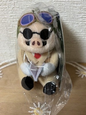 Ghibli 3D Sculpture  Porco Rosso Reading Porco New Unopened Plush Keychain Masco