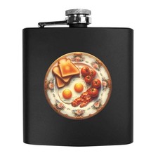 6oz (170ml) 'Elegant English Breakfast' Pocket Hip Flask (HP00045000)