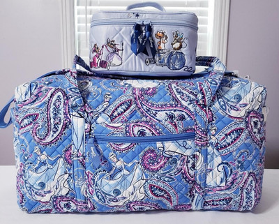 Vera Bradley Disney Cinderella Large Duffel and Cosmetic Set EXACT NWT