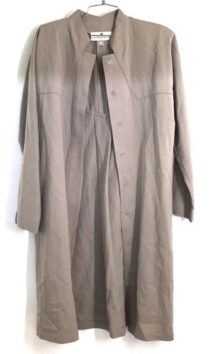 Geoffrey Beene, VTG Geoffrey Beene for Saks Fifth Avenue Tan Long Duster Coat Jacket Women 8 EUC