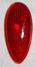 Vintage Old 1938-39 Ford 307 T-307 Stop Tail Light Lens Ruby Glass Lynx Eye