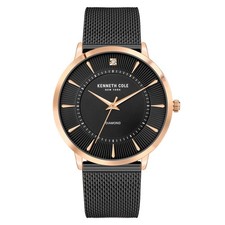 Kenneth Cole Men's Watch Black Dial Steel Mesh Bracelet KCWGG2653005