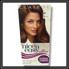 CLAIROL NICE N EASY HAIR COLOUR 81 MAHOGANY 24 SHAMPOOS NO AMMONIA