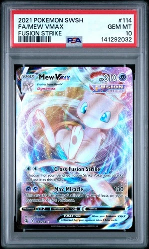 2021 Pokemon Sword & Shield Fusion Strike #114 Fa/Mew Vmax Fusion Strike PSA 10