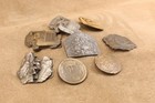 8X belt buckles: CAT, Schlitz Beer, Bergamot Brass Works, Livingston Wells Co. — photo 4