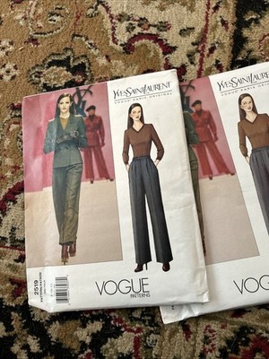 Vogue Yves Saint Laurent Pattern (2) 2519 Size 8-10-12 And 14-16-18New Never Cut
