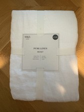 M&S Kingsize Pure Linen Bedset In White