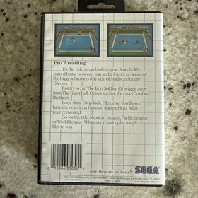 Pro Wrestling (Sega Master System, 1986) Manual, Insert, Box Authentic Tested