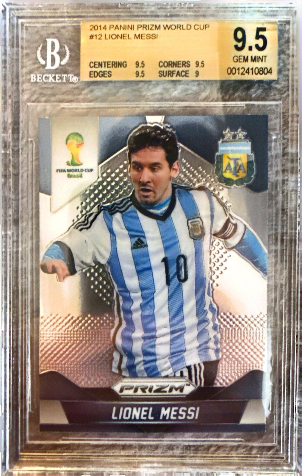 2014 Panini Prizm Lionel Messi #12 BGS 9.5
