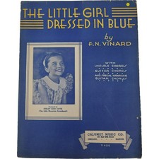 The Little Girl Dressed In Blue by F. N. Vinard 1935 Vintage Sheet Music