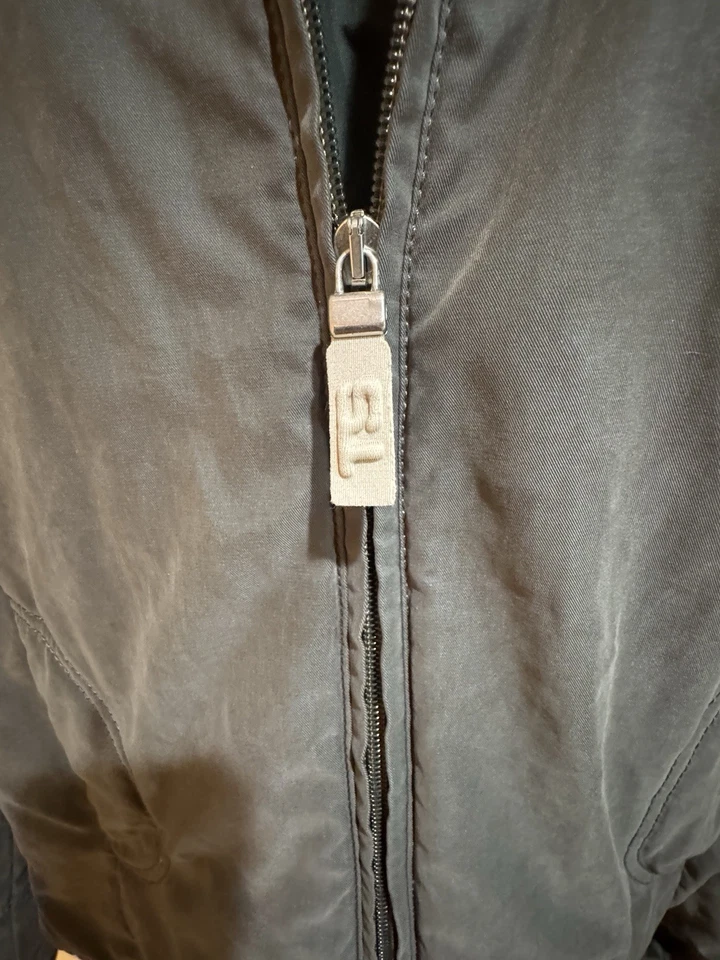 TRUSSARDI 休闲牛仔裤夹克灰色 42 码带帽运动,休闲,非常温暖。 — 第 4/4 张图片