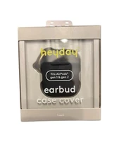 Heyday Earbud Case Cover Fits Airpod Gen 1 and 2 black Heyday Brand New!