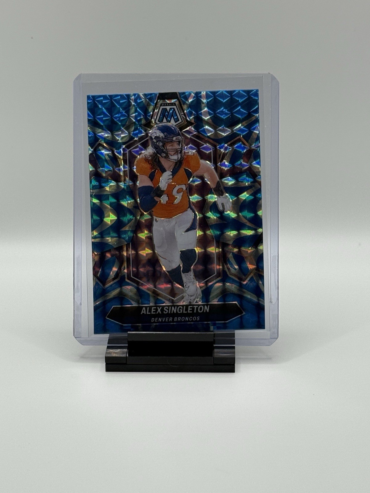 2024 Panini Mosaic - Alex Singleton #69 Reactive Blue Mosaic Prizm