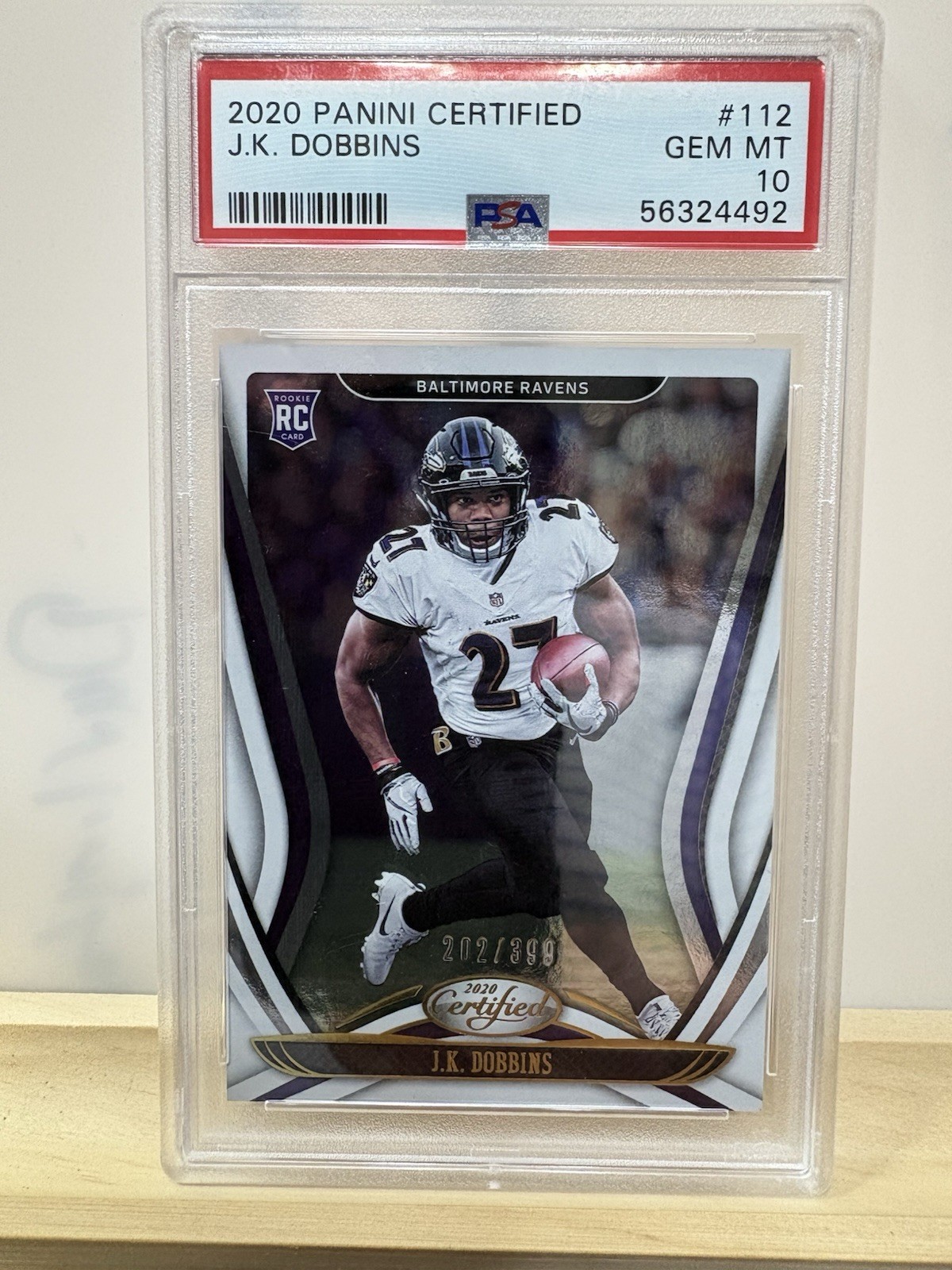 2020 Panini Certified - Rookies J.K. Dobbins #112 /399 (RC)