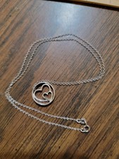LA 925 SILVER "MOTHERS AND DAUGHTERS ARE JOINED IN THE HEART" NECKLACE 18"
