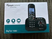 Telefono cordless amplificato Amplicomms BigTel 1580 - compatibile con apparecchi acustici