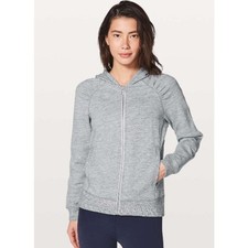 Lululemon Cool  Collected Jacket Heathered Space Dyed Nimbus sz 8