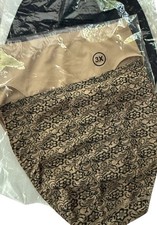 New 3 Rhonda Shear Brief Panties Smoothing High Waist Seamless 4237 Tan Black 3X