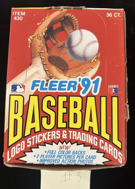 1991 Fleer Baseball Wax Box - 36 Packs Pro Visions Jackson, Griffey & More #3