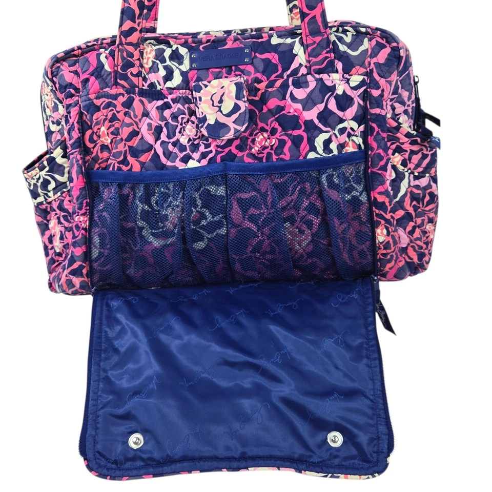 Vera Bradley Stroll Around Baby Diaper Bag Pink & Blue Floral Shoulder Bag READ! - Image 4 of 4