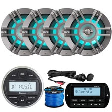 JBL PRV175 USB Receiver, Remote, 4x 6.5" 300W LED Speaker, Wire, USB/AUX Mount