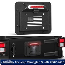 Spare Tire Delete License Plate Bracket Frame For 07-18 Jeep Wrangler Jk Wlight Spare Tire Delete License Plate Bracket Frame For 07-18 Jeep Wrangler Jk Wlight