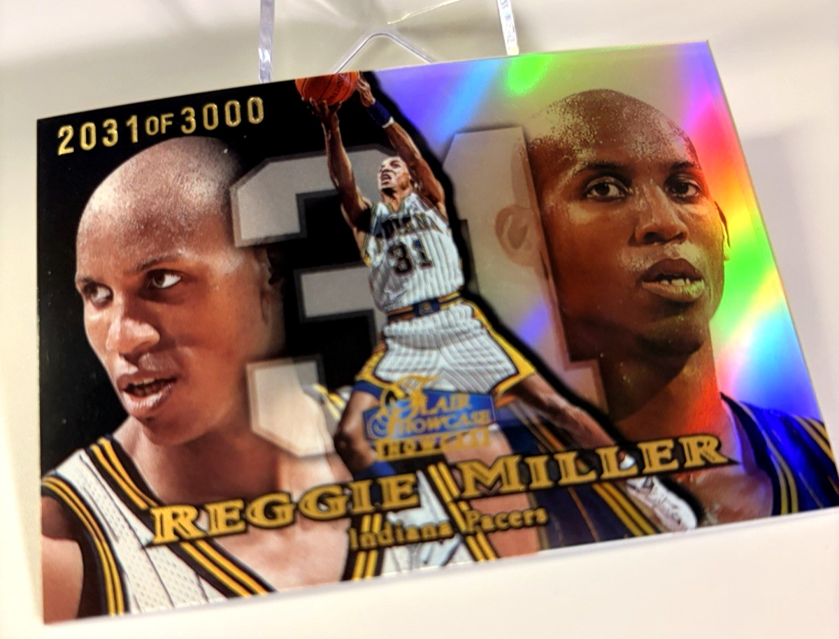 1998-99 Flair Showcase Reggie Miller #31 Row 1 HOLO #2031 of 3000 Pacers HOF