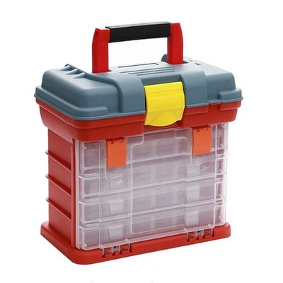 4 Layer Tool Case Storage Boxes Adjustable Plastic Tool Box Screw Organizer