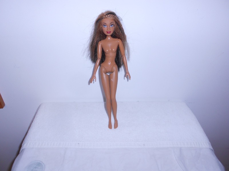 Barbie Doll Brunette Long Hair Red Lips