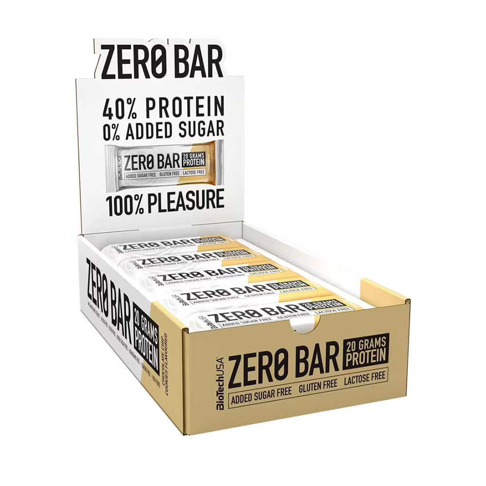 Barres proteinées Biotech USA Zero Bar 20x50g sans gluten complement nutrition musculation