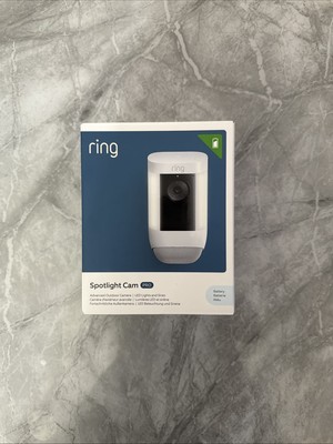 Ring Spotlight Cam Pro Akku von Amazon | Outdoor Überwachungskamera 1080p weiß