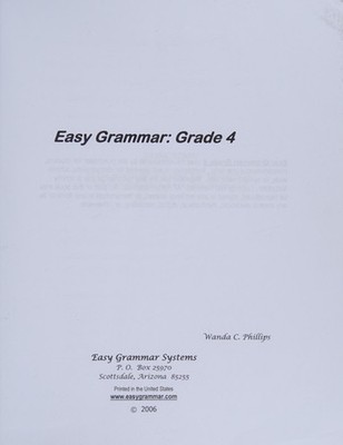 Easy Grammar : Grade 4 teacher Edition Paperback Wanda C. Phillip