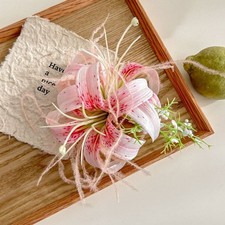 Chinese Style Fashion Flower Side Hair Clip Vintage Headpiece 1pc