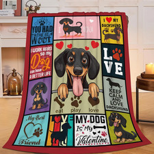 Dachshund Blanket Funny Dachshunds Dog Decor Throw Blanket Gifts for Girls Boys