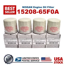 Genuine OEM NiSSAN 4 Pack 15208-65F0A Engine Oil Filter for Nissan Infiniti USA