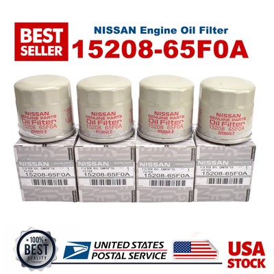 Genuine OEM NiSSAN 4 Pack 15208-65F0A Engine Oil Filter for Nissan Infiniti USA