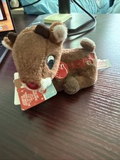 DanDee Singing Rudolph the Red Nosed Reindeer Small Plush Light Up Nose w/ Tags