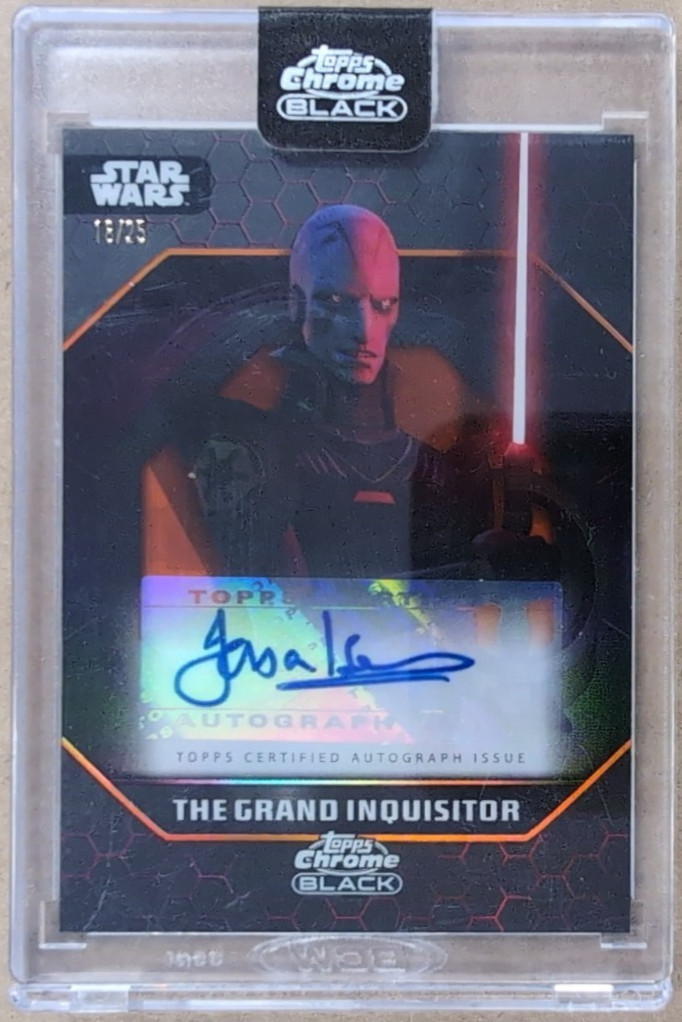 2024 Topps Chrome Black Star Wars DS Auto Jason Isaacs/The Grand Inquisitor #/25