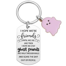 Funny Best Friend Keychains Cute Ghost Friendship Gifts for Women Friends Bes...