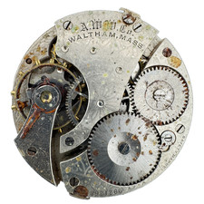 Antique 16s 1900 Waltham 7J Mechanical Hunter Pocket Watch Movement No. 610 USA