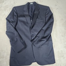 Jos. A. Bank Blazer Windowpane Blue Men's Sport Coat Jacket Size 44L Plaid Check