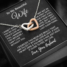To My Wife Necklace, Christmas Gifts For Women, Anniversary Gift For Wife