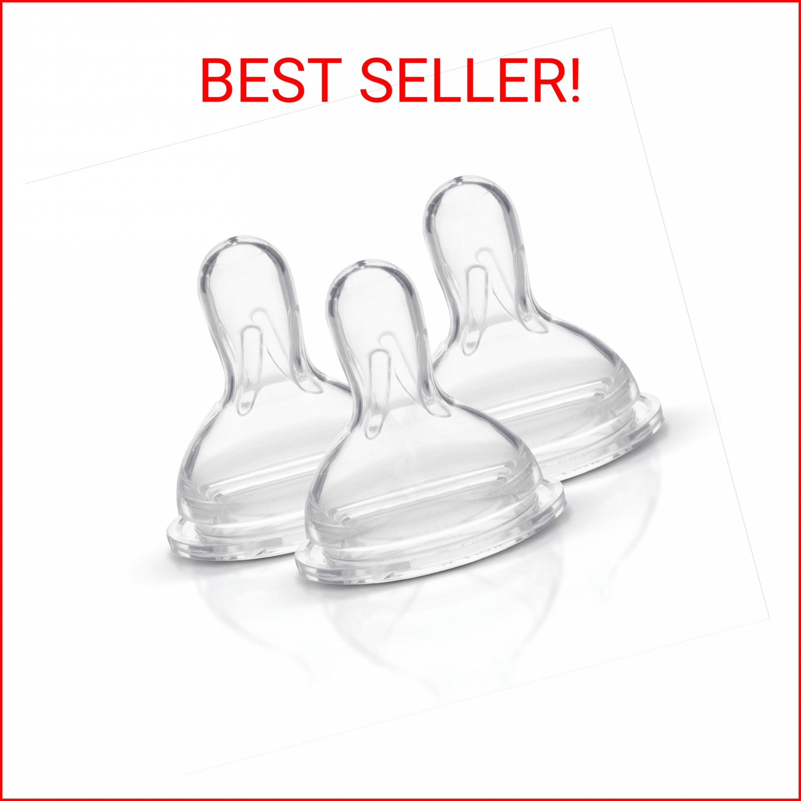 Medela Medium Flow Wide Base Nipple for 4-12 Months (Pack of 3)