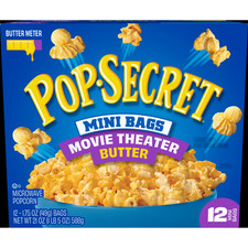 Pop Secret Microwave Butter Flavor Popcorn 12 Mini Bags 1.75 oz Movie Theater