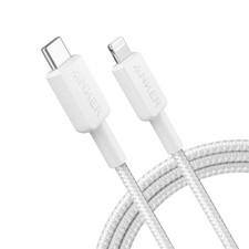 Anker 6' Braided Lightning to USB-C Fast Charging Cable - 6Ft - White