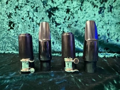 Lot of 2 Identical Unbranded Plastic Tenor Sax Mouthpieces