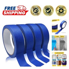 Eco-Friendly Blue Painters Tape - 0.94in x 22yd, 4 Rolls, Easy Tear  Removal