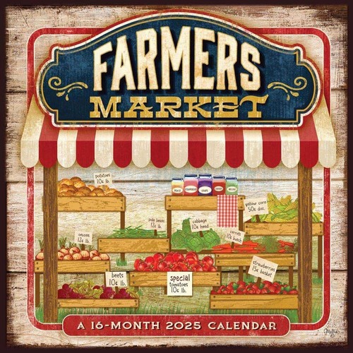 BrownTrout, Farmers Market 2025 Wall Calendar