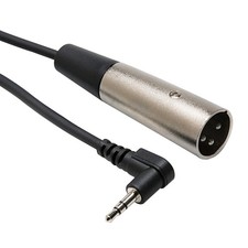 Hosa Technology XVM-110M 10FT Right-Angle 3.5mm AUX to XLR Male 3-pin Mic Cable