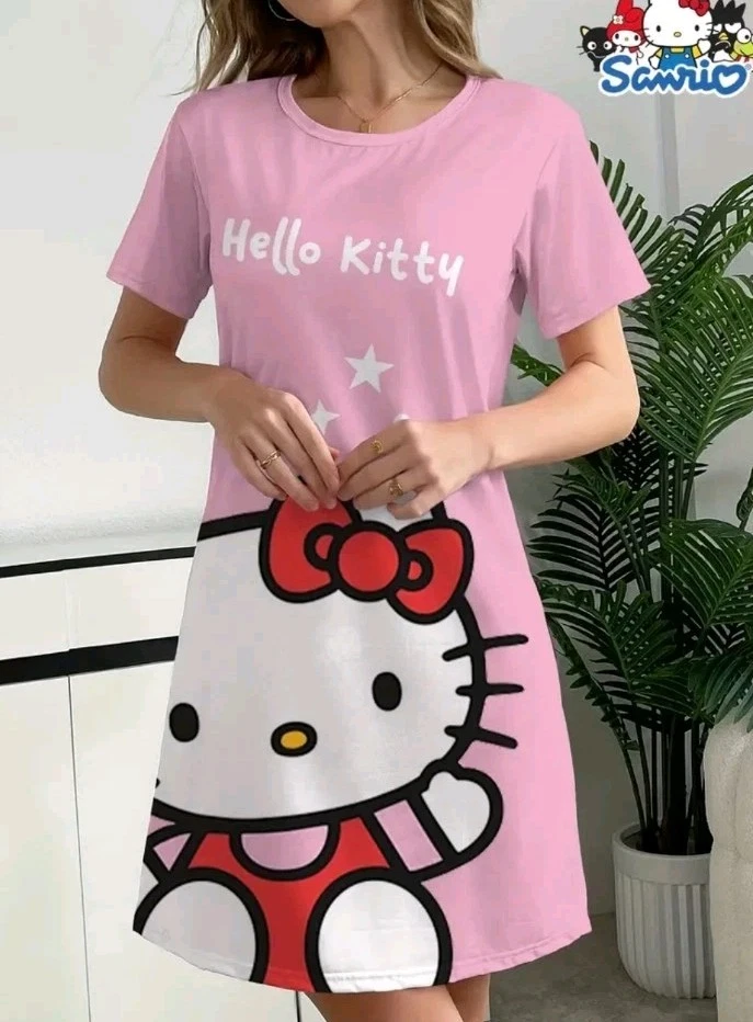 Sexy pijama de vacaciones de playa con curvas de anime Waifu para mujer de Hello Kitty Foto 4 de 4